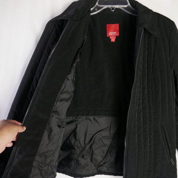 Esprit Women’s Size M Jacket Black Quilted Outerwear Jacket - Picture 5 of 13
